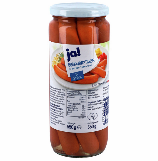 Ja! Bockwurst 550g