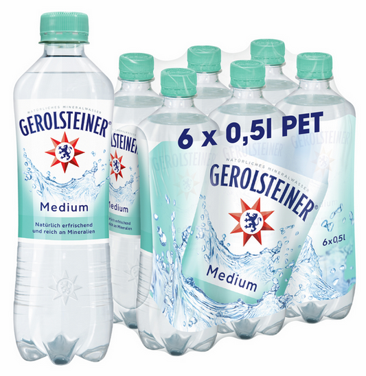 Gerolsteiner Medium 0,5l inkl. Pfand