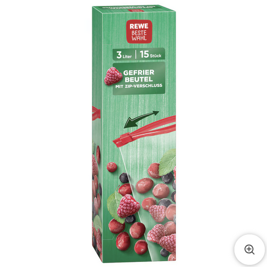 REWE Beste Wahl Gefrierbeutel 3l 15 Stück