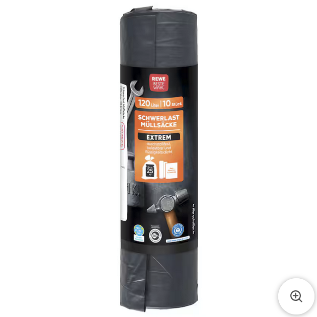 REWE Beste Wahl Schwerlast Müllsäcke 120l 10 Stück