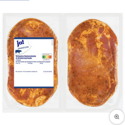 ja! Schweine-Nackensteak in Kräutermarinade