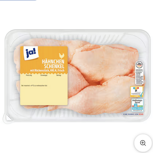 ja! Frische Hähnchenschenkel ca. 1130g