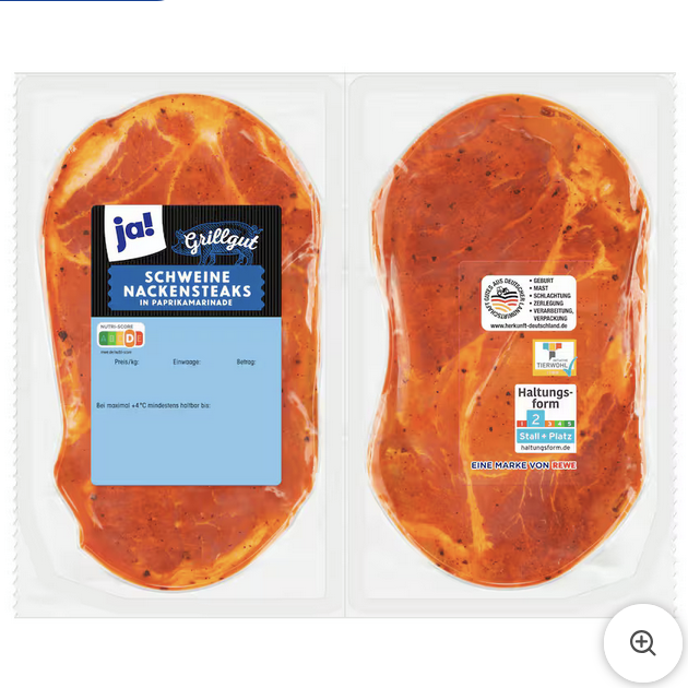 ja! Schweine-Nackensteak Paprika