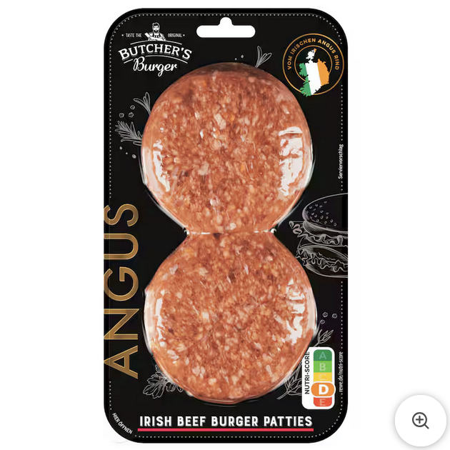 Butcher's Burger Angus Irish Beef Burger Patties 230g