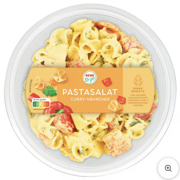 REWE to go Pastasalat Curry Hähnchen 230g
