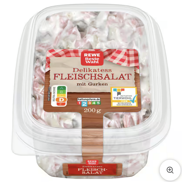 REWE Beste Wahl Delikatess-Fleischsalat mit Gurken