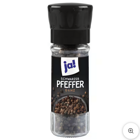 ja! Pfeffer Mühle schwarz ganz 50g
