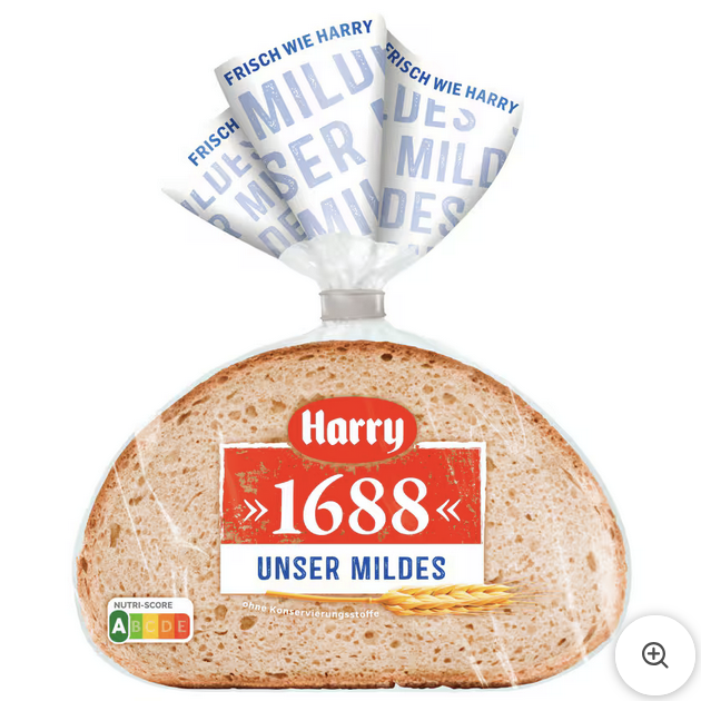 Harry-Brot viertel/halbe Brote geschnitten