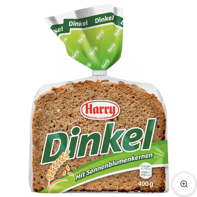 Harry-Brot viertel/halbe Brote geschnitten