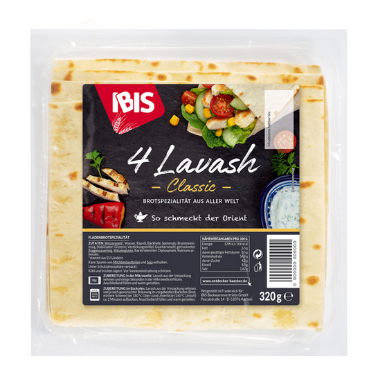 Ibis Lavash 320g 4x80g