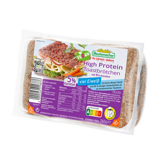 High Protein Toastbrötchen mit 5% Karotten frisch 260g