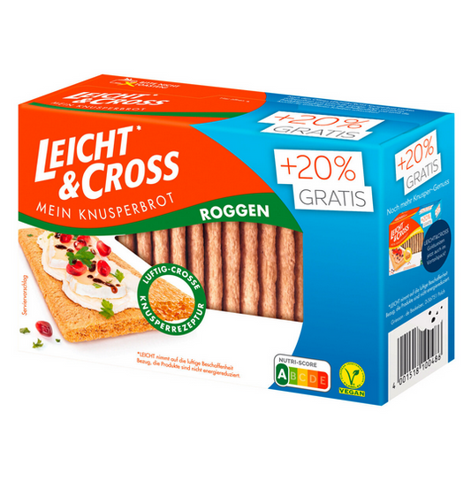 Leicht&Cross Knusperbrot Roggen frisch 150g