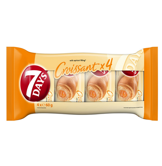 7DAYS Croissant mit Aprikosenfüllung 4x60g