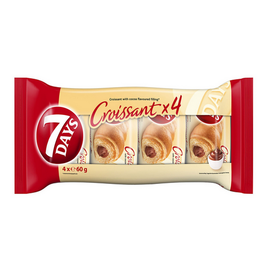 7Days Croissant mit Kakaocremefüllung 4x60g