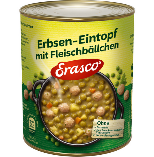 Erasco Erbsen-Eintopf mit Fleischbällchen 800g