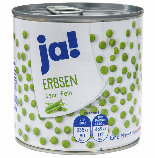 ja! Erbsen sehr fein 425ml