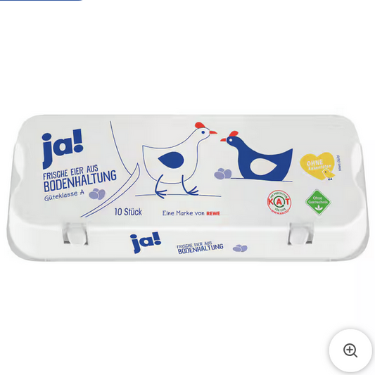 ja! Frische Eier aus Bodenhaltung 10 Stück