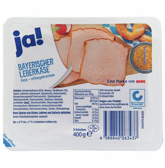 ja! Bayrischer Leberkäse frisch 400g