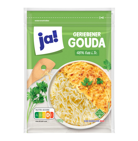 ja! Gouda gerieben 48% frisch 250g