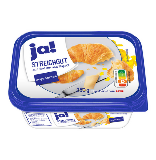 ja! Streichgut ungesalzen frisch 250g
