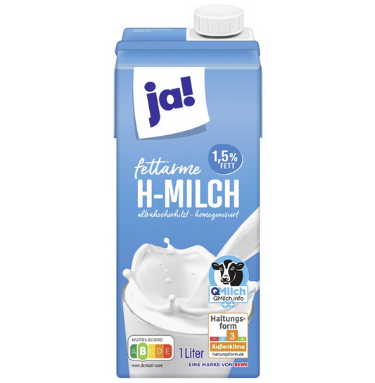 ja! fettarme H-Milch 1,5% 1L