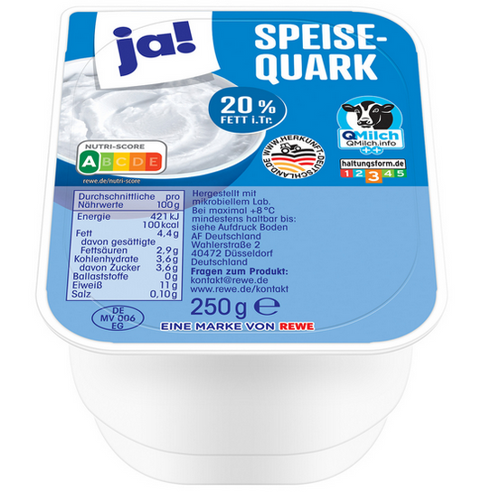 Ja! Speisequark 20% frisch 250g