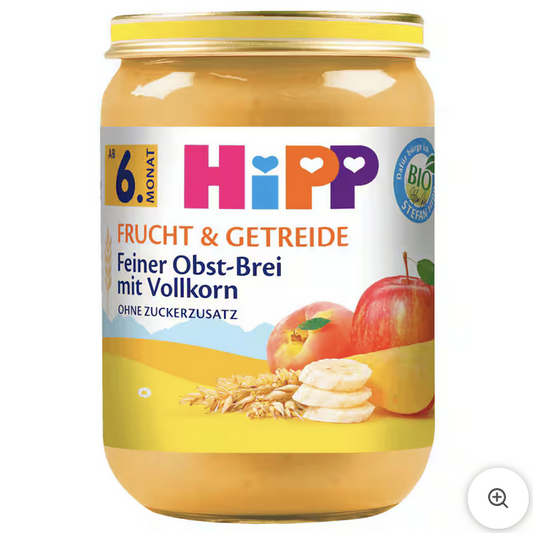 Hipp Bio Frucht & Getreide Feiner Obstbrei 190g