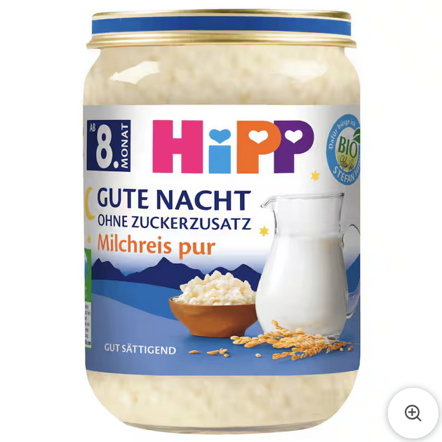 Hipp Gute Nacht Bio Milchreis pur 190g