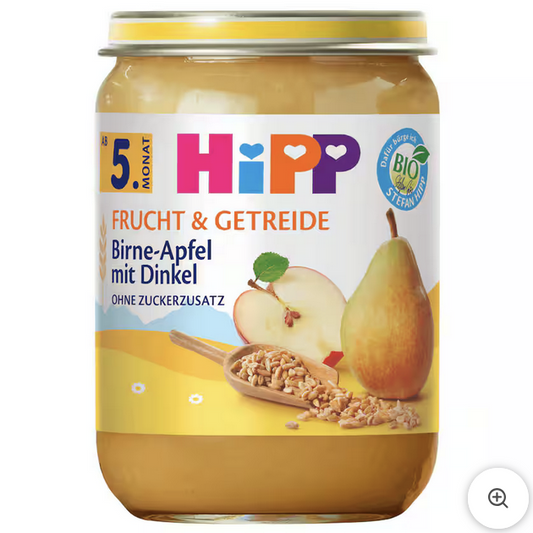 Hipp Frucht & Getreide Bio Birne in Apfel mit Dinkel 190g