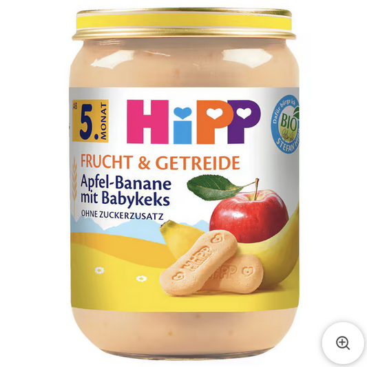 Hipp Bio Frucht & Getreide Apfel-Banane mit Babykeks 190g