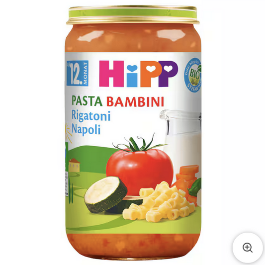Bio Hipp Bio Pasta Bambini Rigatoni Napoli 250g