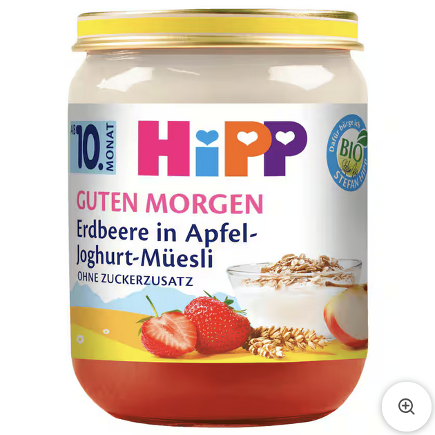 Hipp Guten Morgen Bio Erdbeere in Apfel-Joghurt-Müsli 160g