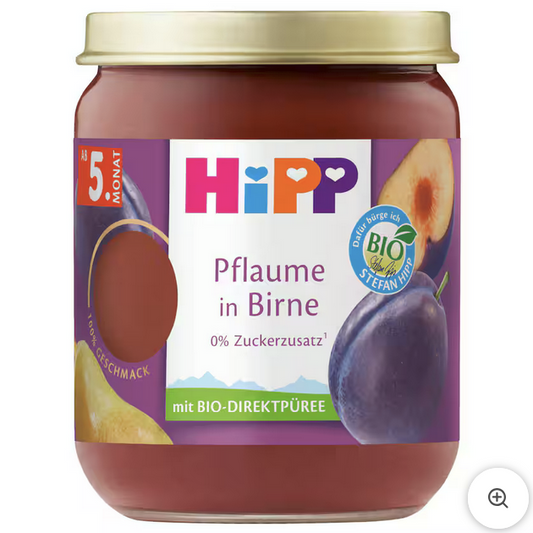 Hipp Bio Püree Pflaume in Birne 160g