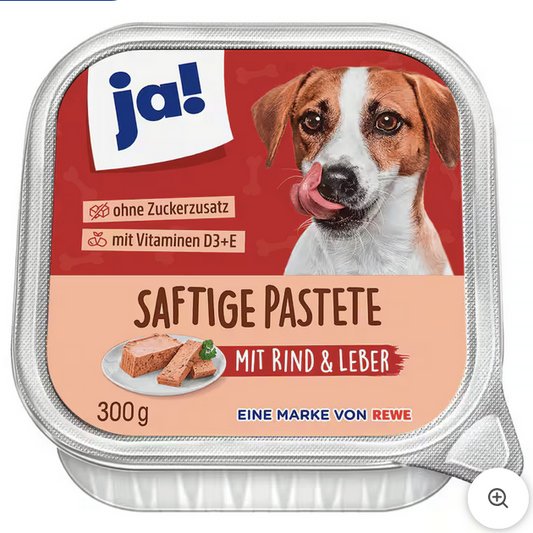 ja! Saftige Pastete mit Rind & Leber 300g