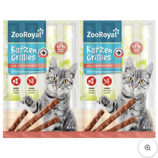 ZooRoyal Katzen Grillies Leberwurst 8x5g