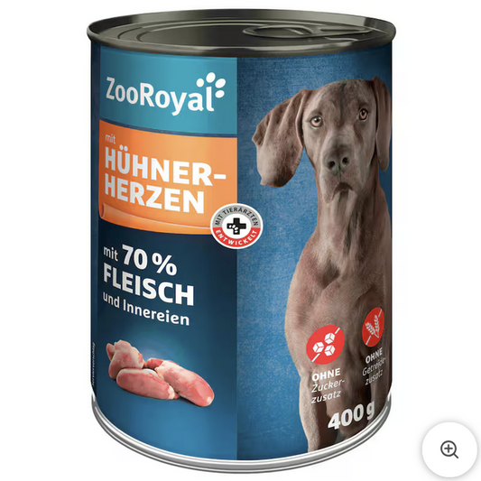 ZooRoyal mit Hühnerherzen 400g