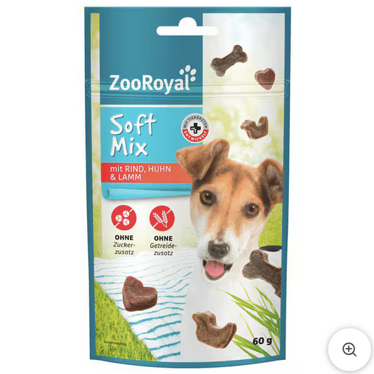 ZooRoyal Soft Mix mit Rind, Lamm & Huhn 60g