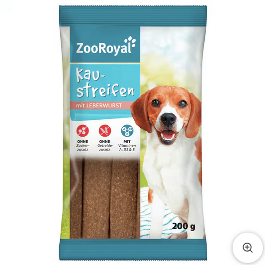 ZooRoyal Kaustreifen mit Leberwurst 200g