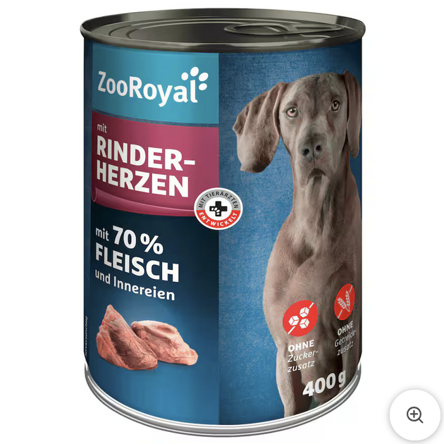 ZooRoyal mit Rinderherzen 400g