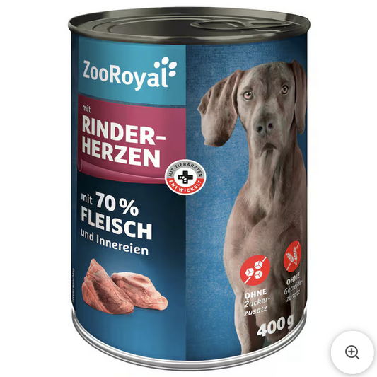 ZooRoyal mit Rinderherzen 400g