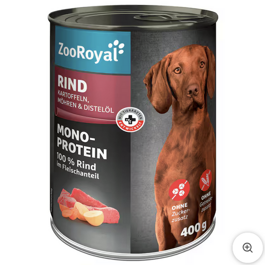 ZooRoyal Rind mit Kartoffeln & Möhren 400g