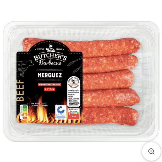 Butcher's Barbecue Merguez Rinder-Bratwurst
