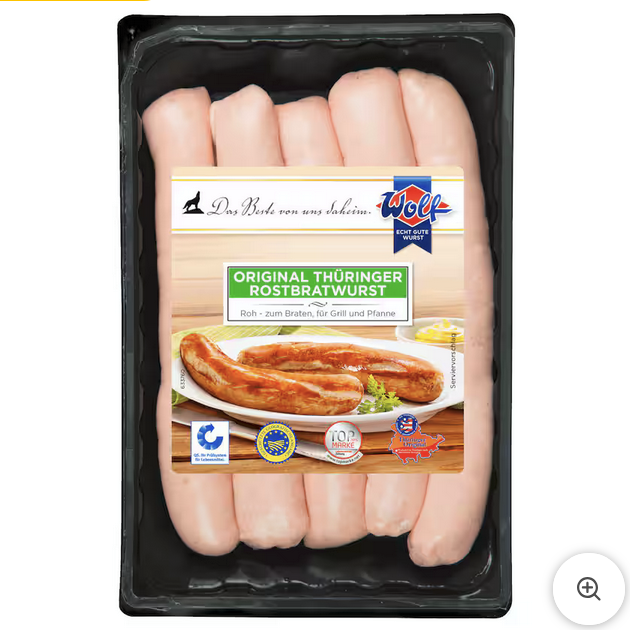 Original Thüringer Rostbratwurst roh 750g
