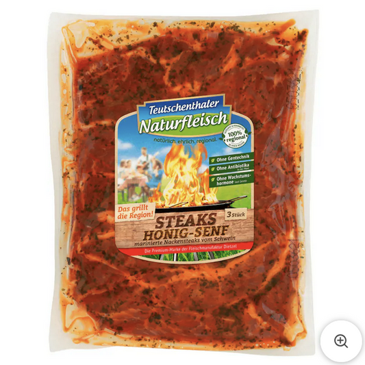 Teutschenthaler Schweine-Nackensteak Honig-Senf