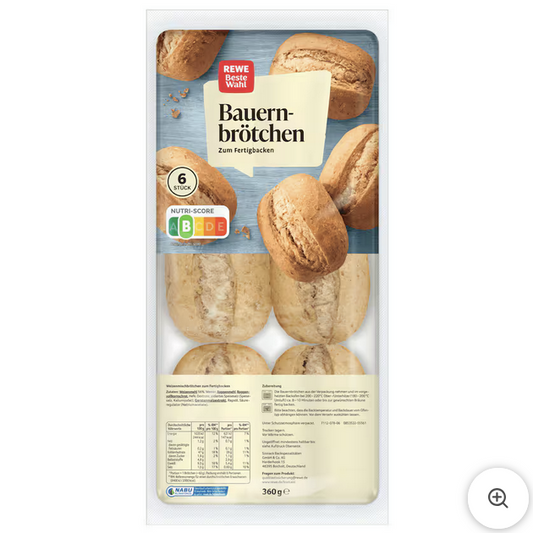 REWE Beste Wahl Bauern-Brötchen 360g, 6 Stück