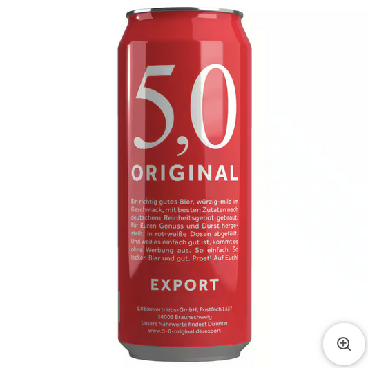 5,0 Original Export 0,5l | ab 16 Jahre
