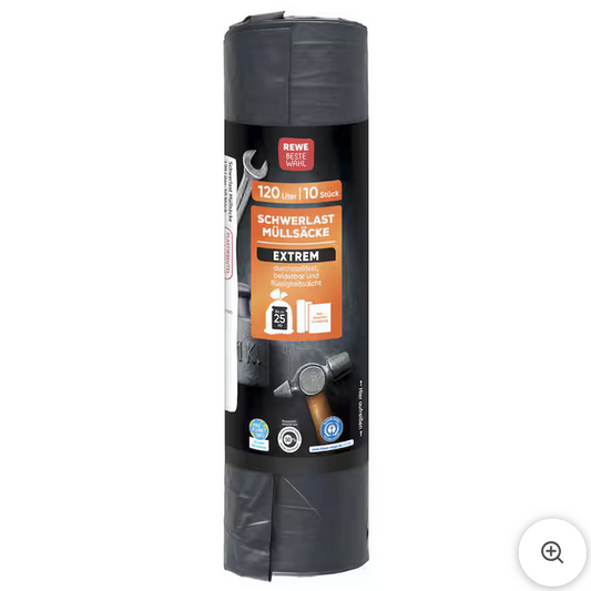 REWE Beste Wahl Schwerlast Müllsäcke 120l 10 Stück